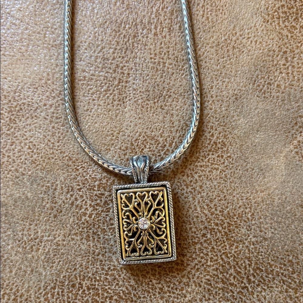 Reversible Rectangular Filigree Locket Or Pendant… - image 4